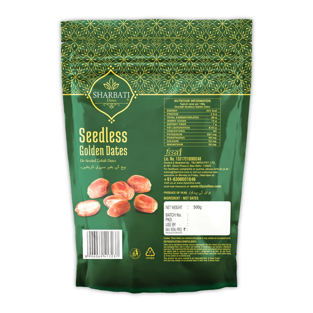 Seedless Golden Dates - 500g