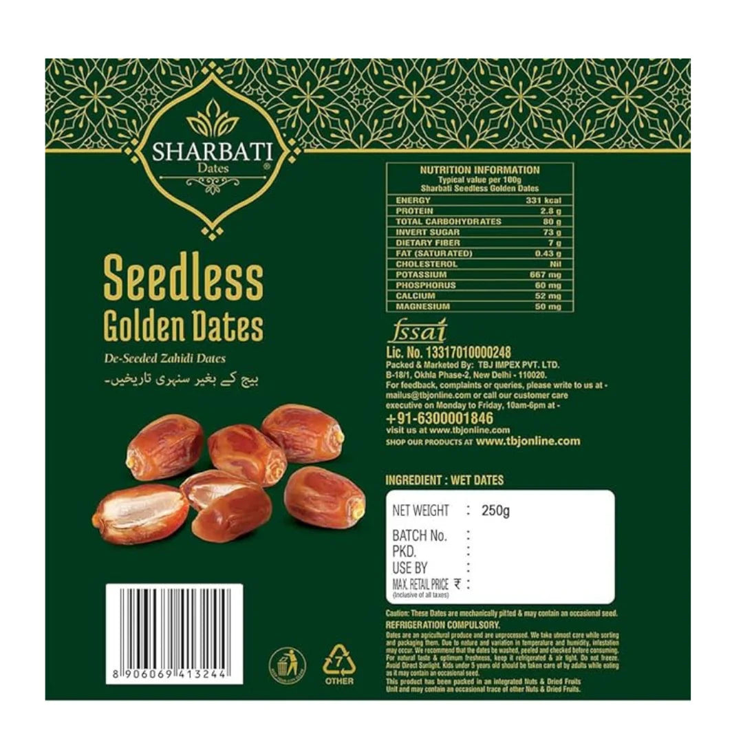 Seedless Golden Dates - 250g
