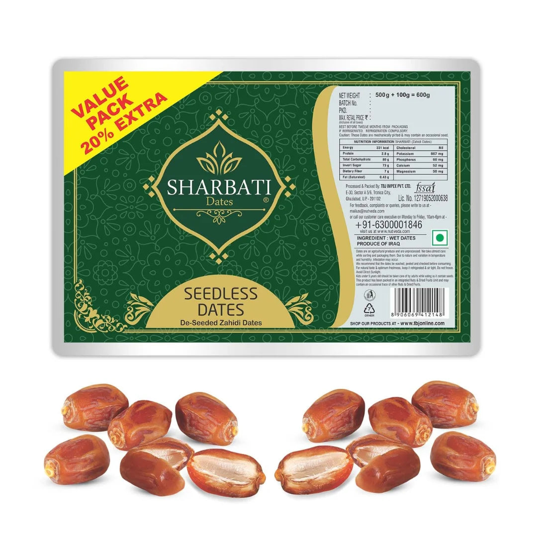 VACUUM Seedless Dates - 600g